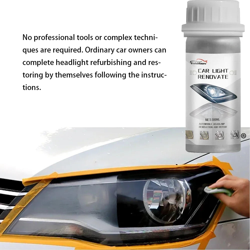 Car Headlight Refurbishment Fluid Repair Retreading Restoration