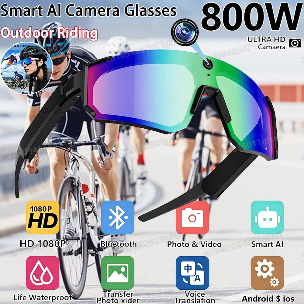 Sunscreen Smart Glasses AI Translation TF Card Bluetooth Conversation