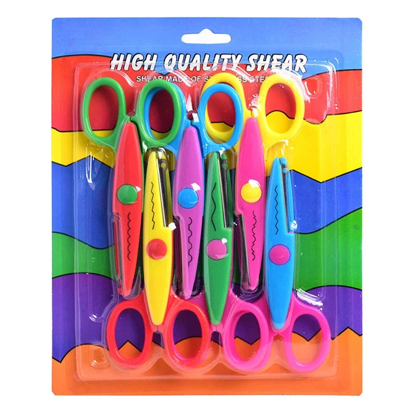 6-Piece Decorative Edge Scissors Set – DIY Craft & Card Making