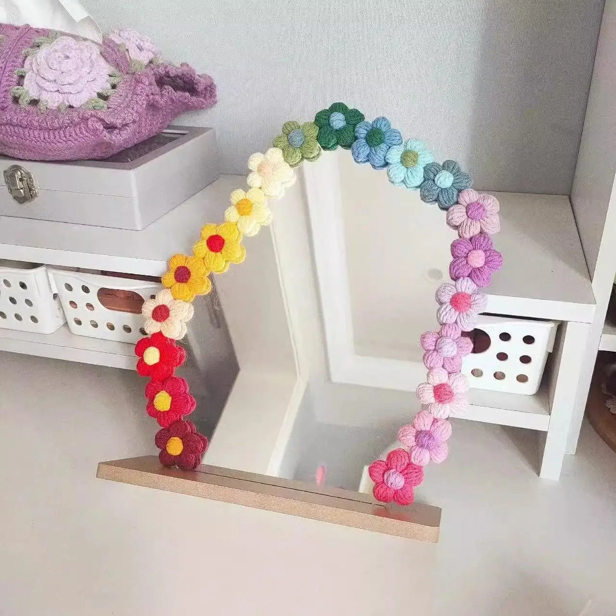 DIY Foam Flower Mirror Frame Decoration Kit – Floral Edging