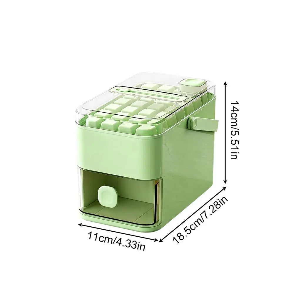 56-Cavity Double Layer Ice Tray with Press Lid & Storage Box