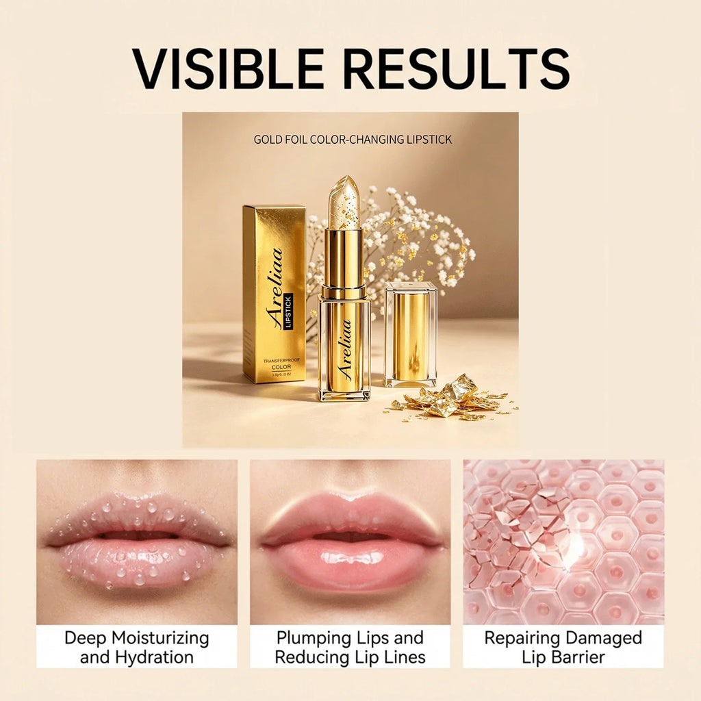 Gold Foil pH Color Changing Lip Balm | Moisturizing Lip Gloss