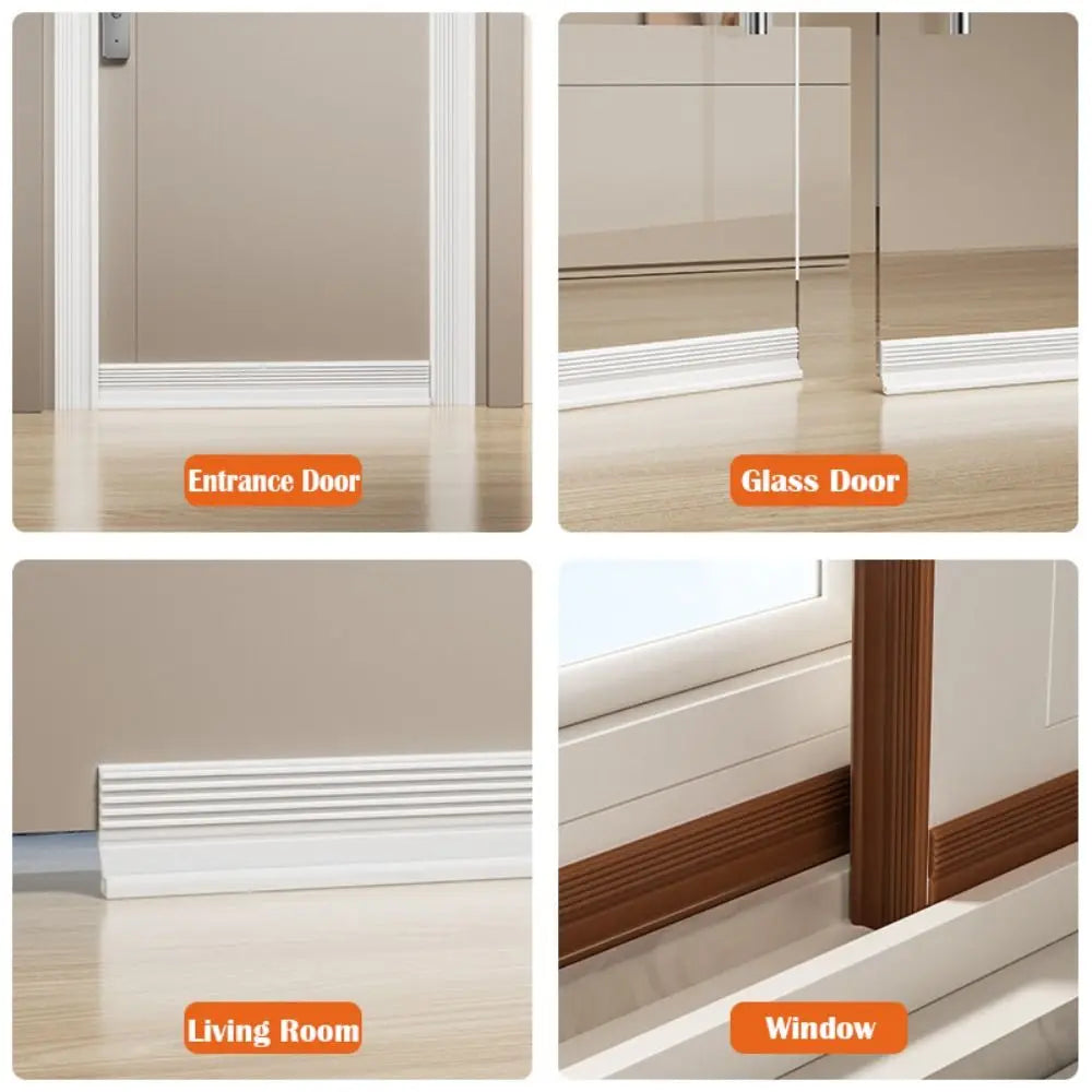 Soundproof Door Bottom Sealing Strip Self-adhesive Insect Prevention