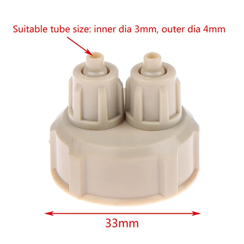 2-Pack Aquarium CO2 Gauge Bottle Cap – DIY CO2 Diffuser Kit