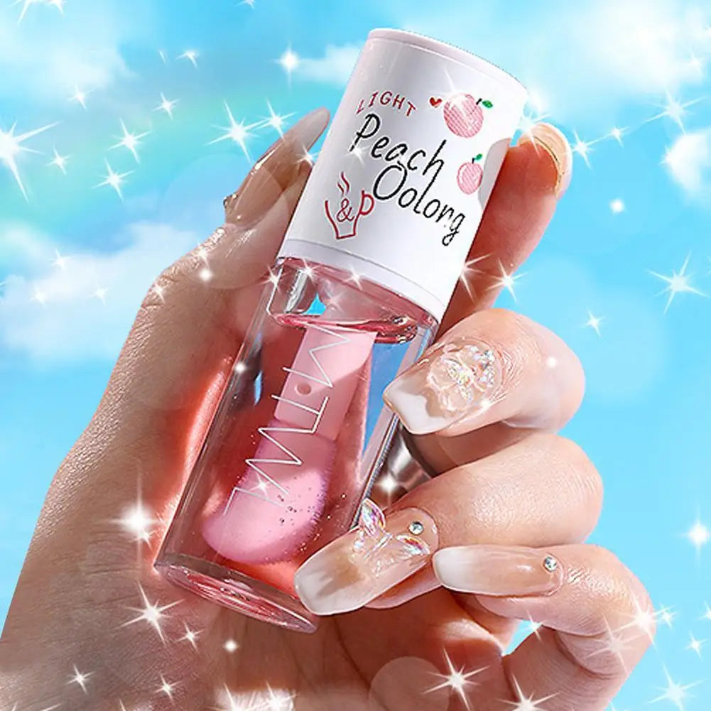 Kawaii Honey Peach Lip Oil – Vitamin E Tint & Plumper