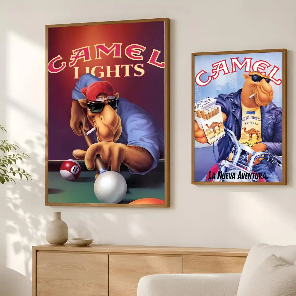 Camel Wall Art Poster – Self-Stick Waterproof HD Home Decor