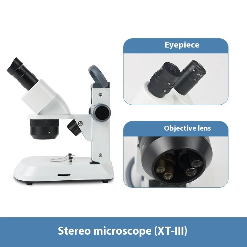 Stereoscopic Microscope 10X 20X 40X Oblique LED Light