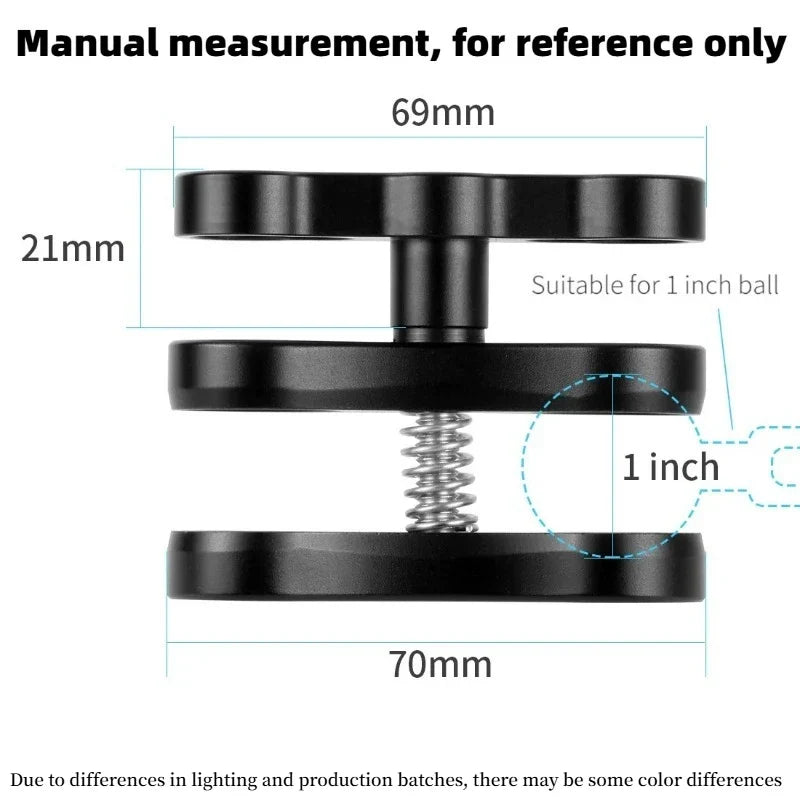 Underwater Ball Head Arm Clip Bracket for GoPro, DJI & SLR