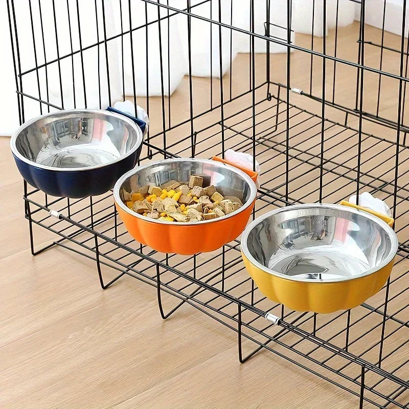 Pumpkin Cage Bowl for Small Pets – Hanging Food & Water Feeder