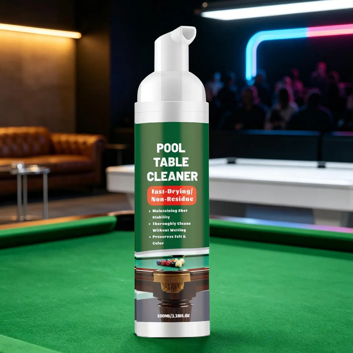 Pool Table Felt Cleaner 100ml Foam Spray with Towel | Billiard