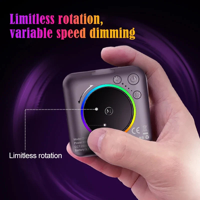 Mobile Phone Fill Light Travel Portable Camera Pocket Full-color RGB