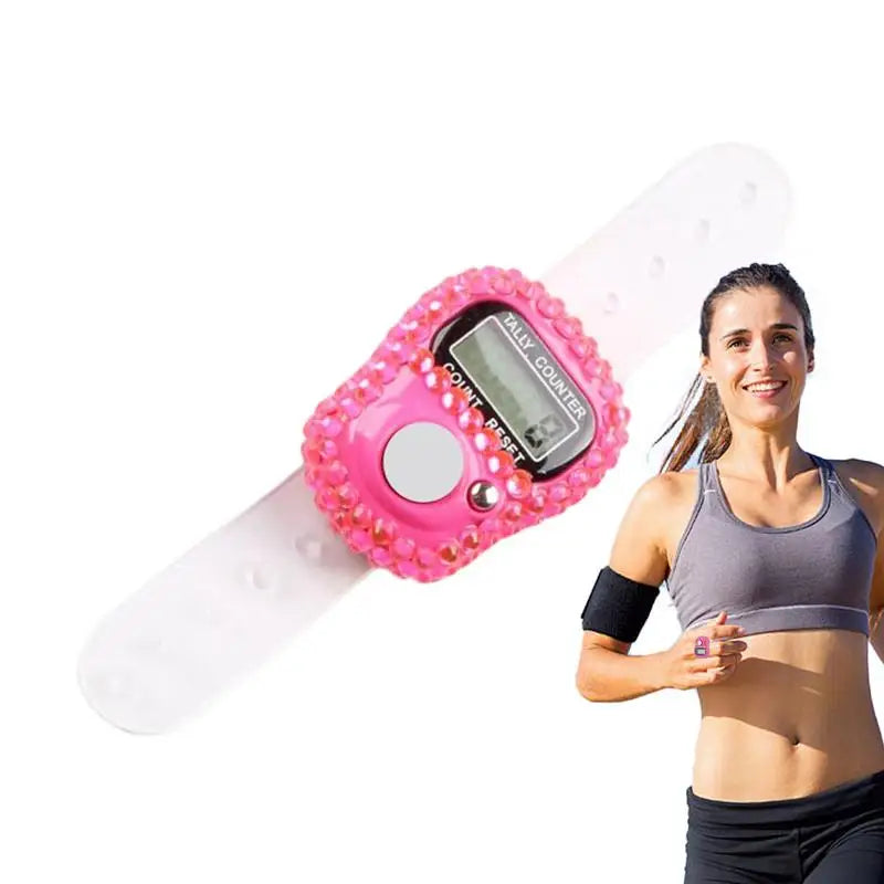 Finger Counter Clicker LCD Digital Display Resettable Lap Record Ring