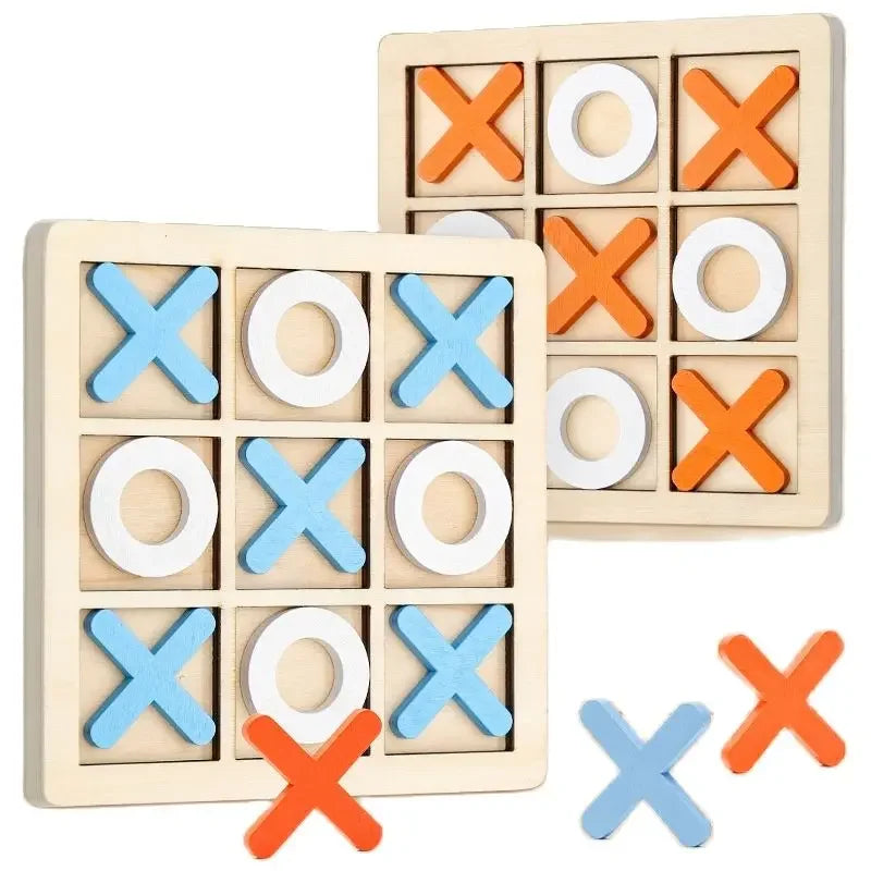 Wooden Tic-Tac-Toe Puzzle Game – Classic Family Strategy Toy
