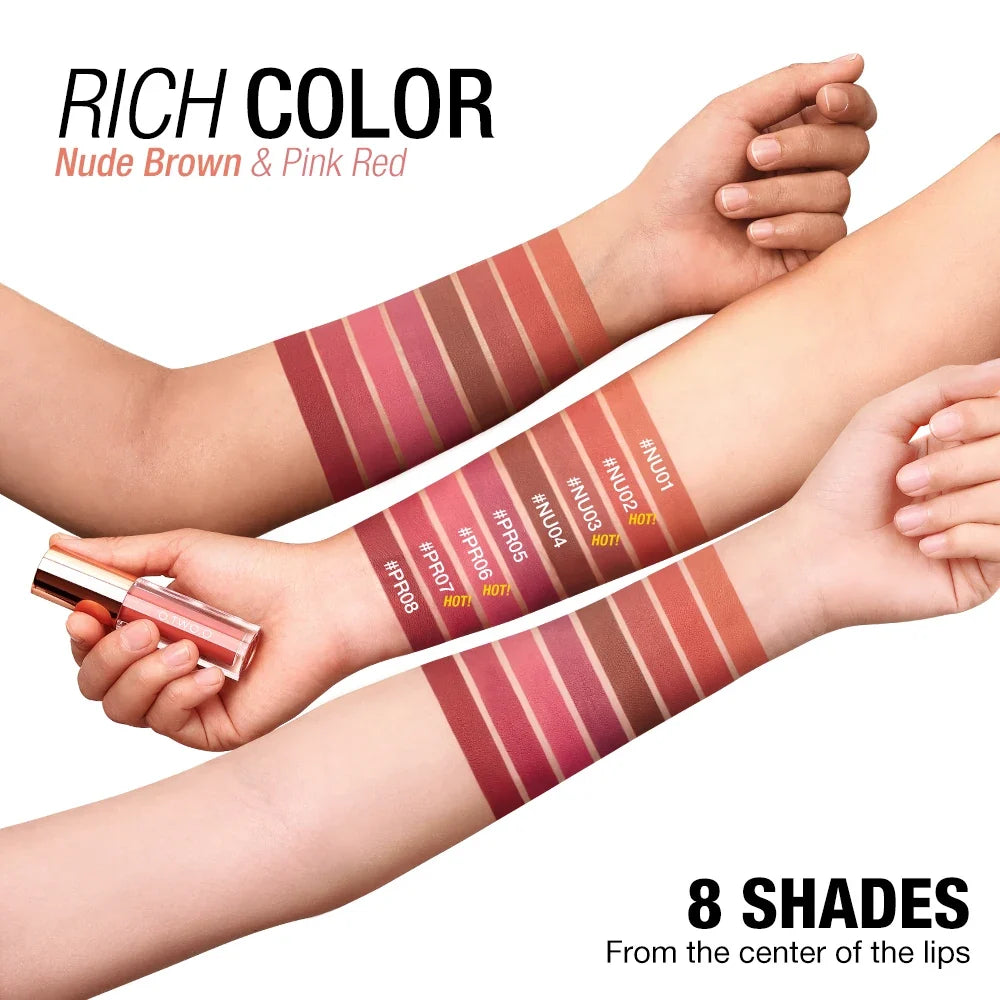 O.TWO.O Matte Lip Glaze | 24H Waterproof Color-Locking Lip Tint