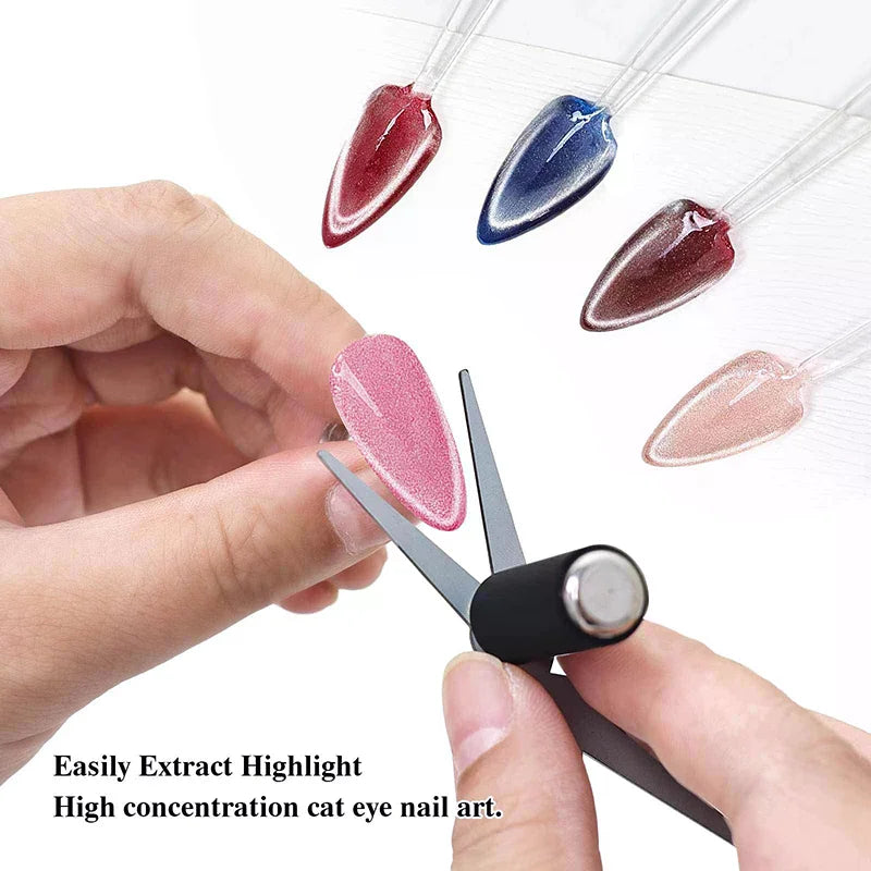 Cat's Eye Nail Magnet Stick & Iron Sheet | Gel Polish Tool
