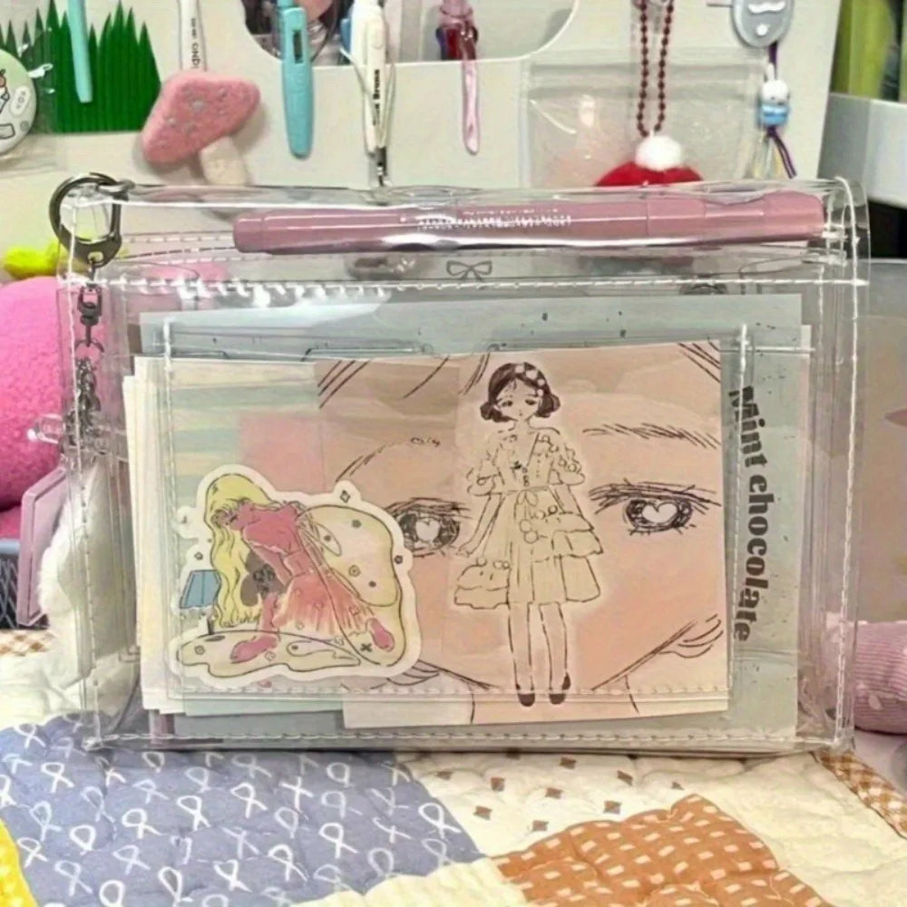 4-Layer PVC Transparent Cosmetic & Travel Toiletry Organizer Bag