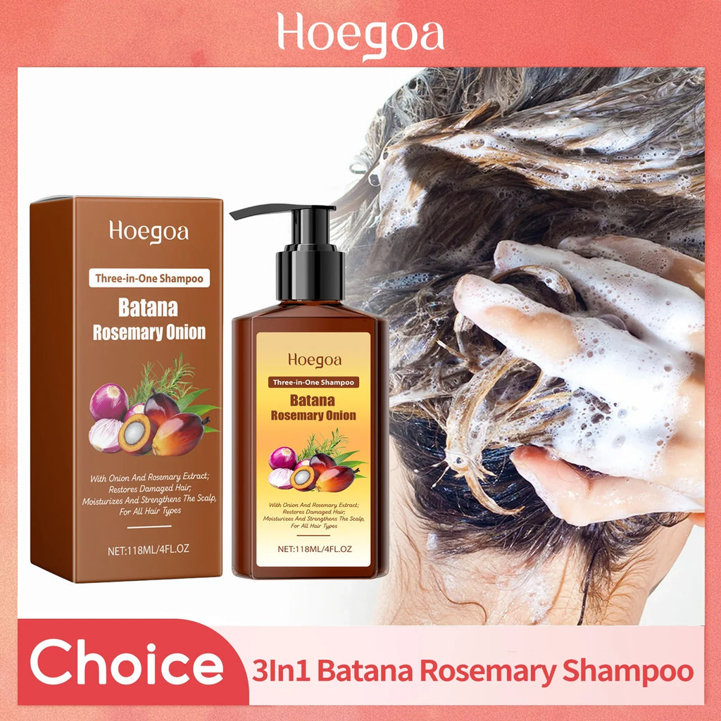 HOEGOA 3-in-1 Batana Rosemary Shampoo – Hair Growth & Scalp