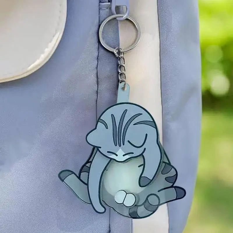 Cute Cat Keychain | Acrylic Kitten Charm Backpack & Bag Clip