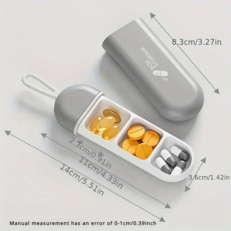3-Compartment Pill Organizer with Loop – 5 or 20 Pack