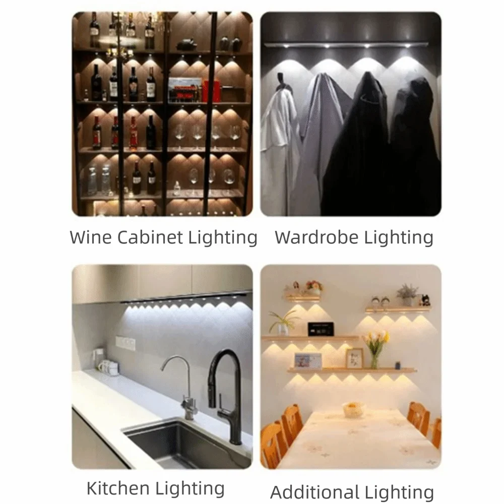 USB Rechargeable LED Motion Sensor Light – 3 Colors, Dimmable