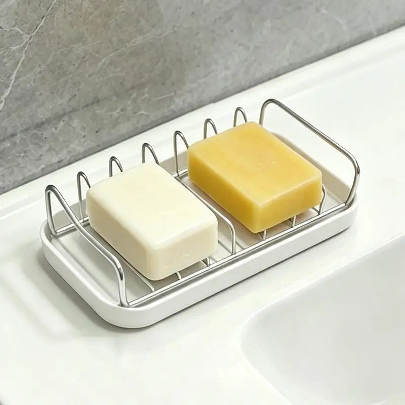 Bathroom Countertop Soap Holder Storage Draining Rack Kitchen Sponge