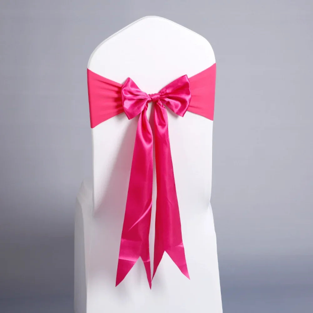 Wedding Decoration Spandex Chair Sashes Ready Made Bow Tie No Need