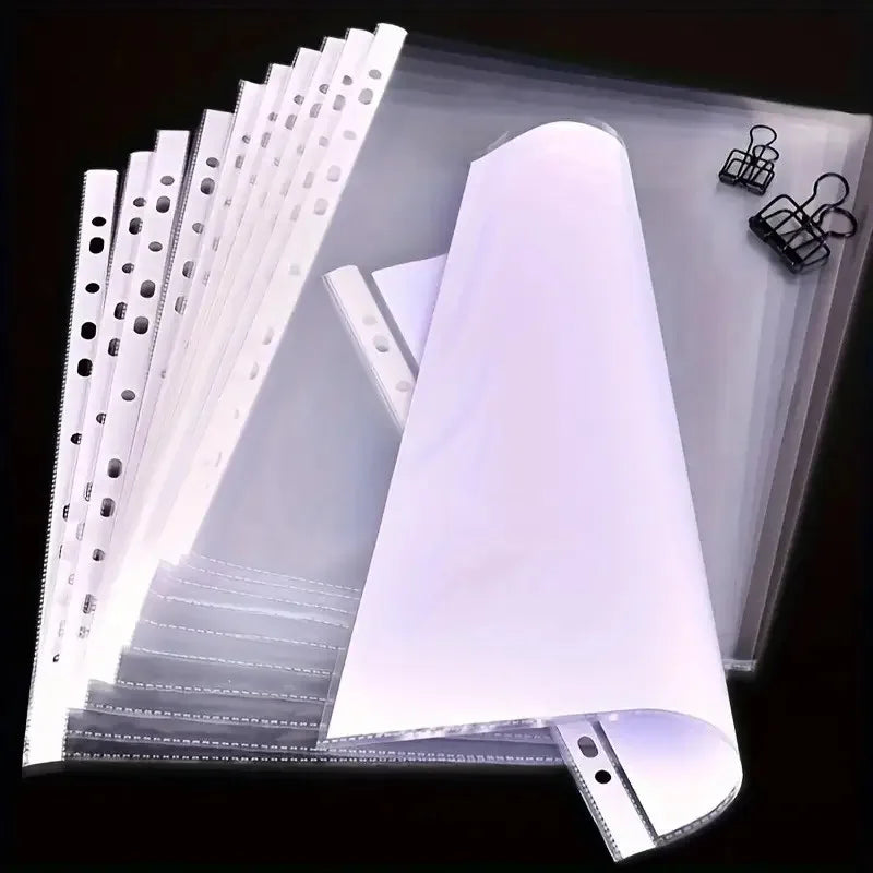 50-Pack A4 Transparent Document Folders – Office & School