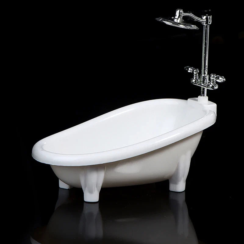 Dollhouse Miniature Bathtub – 1/6 Scale Bathroom Furniture Toy