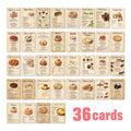 36 Vintage Dessert Recipe Booklets – Retro Baking Gift Card Set