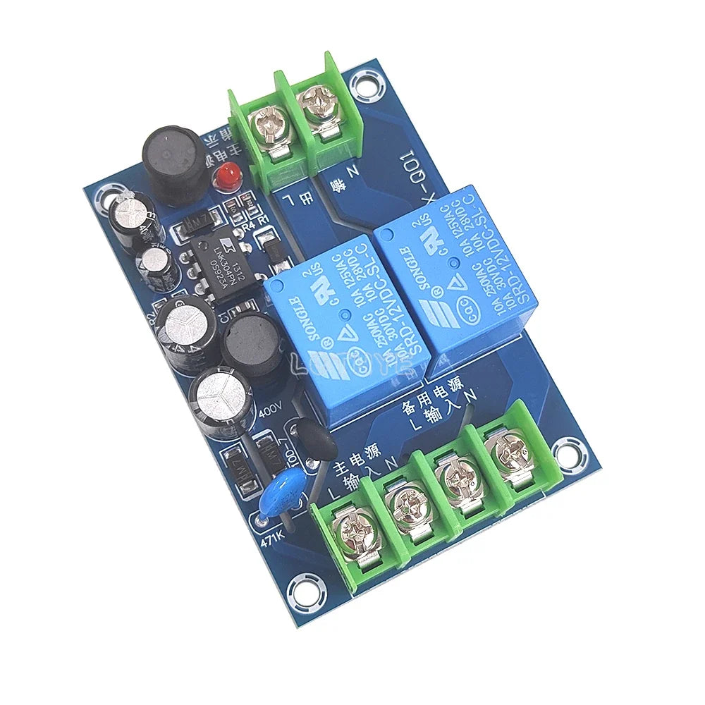 2-Channel Automatic Power Switch Module 220V 10A Dual Input