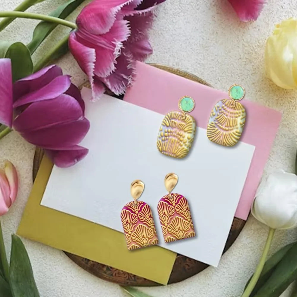 Abstract Shells Polymer Clay Texture Mat – DIY Stamp Tool