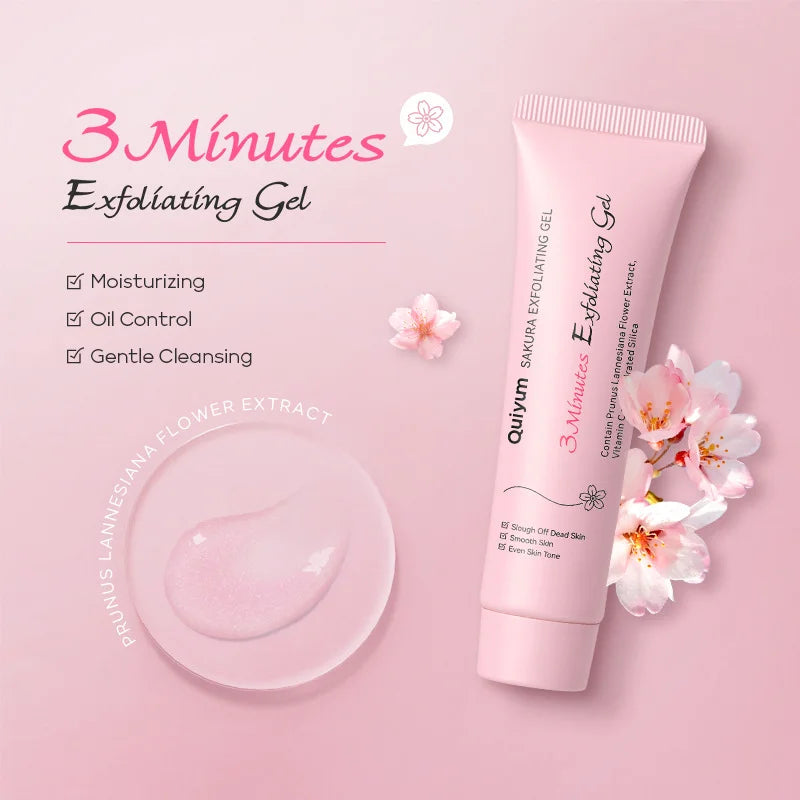 LAIKOU Sakura Exfoliating Gel Facial Scrub – Deep Clean 30g/50g