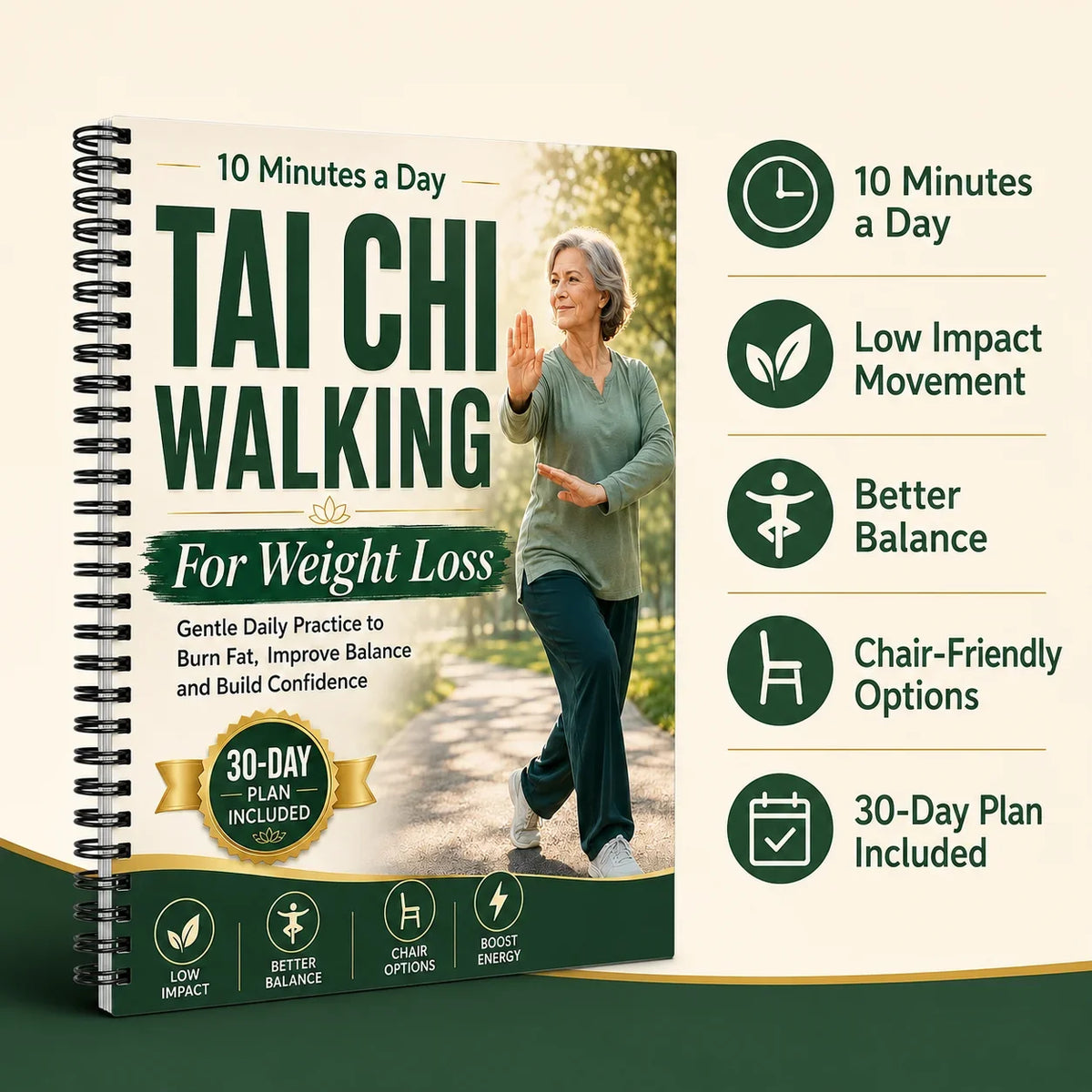 TAI CHI WALKING Weight Management 10 Minutes Daily Low Impact Fitness