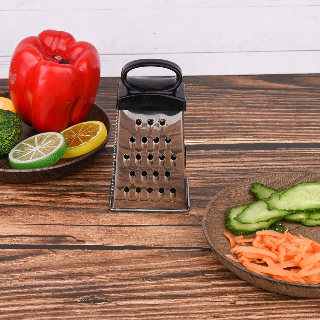 4-Sided Stainless Steel Box Grater for Cheese & Vegetables