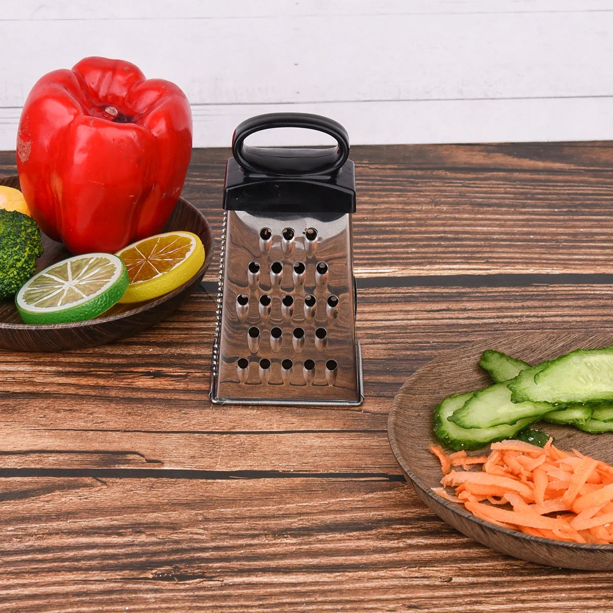 4-Sided Stainless Steel Box Grater for Cheese & Vegetables