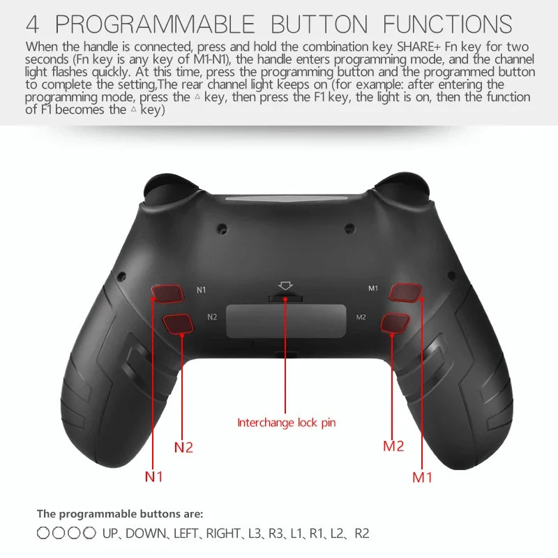Wireless Bluetooth PS4/PS3/PC/Android Gamepad Controller