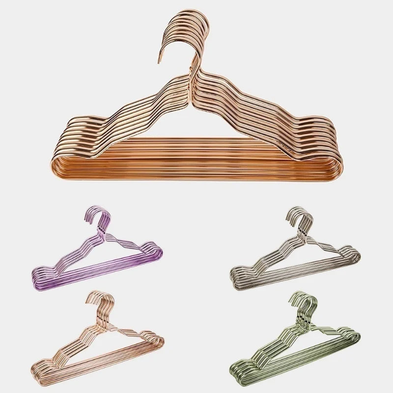 5-Pack Aluminum Clothes Hangers – Non-Slip Slim Closet Organizer