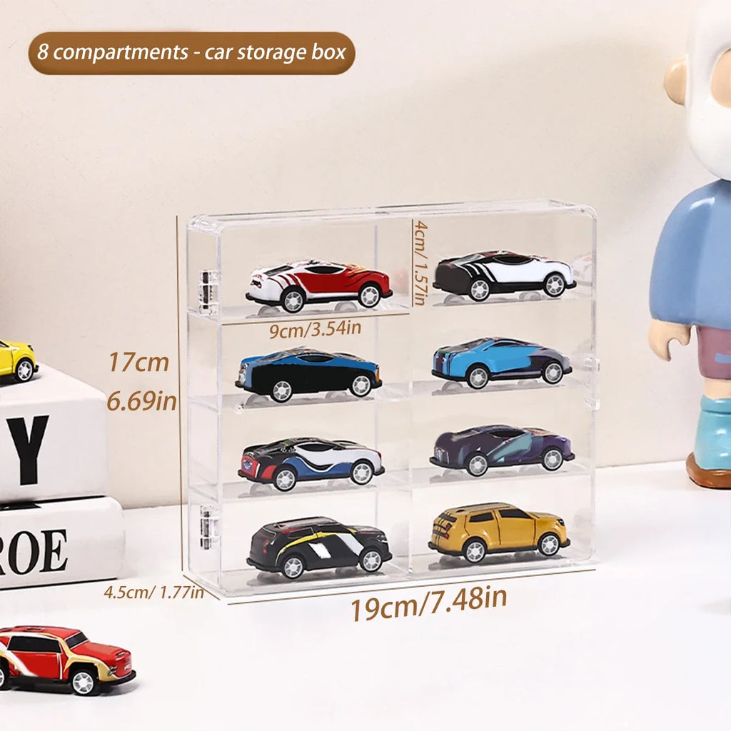 Acrylic Transparent Stackable 1 64 Car Model Storage Box Toy Cabinet