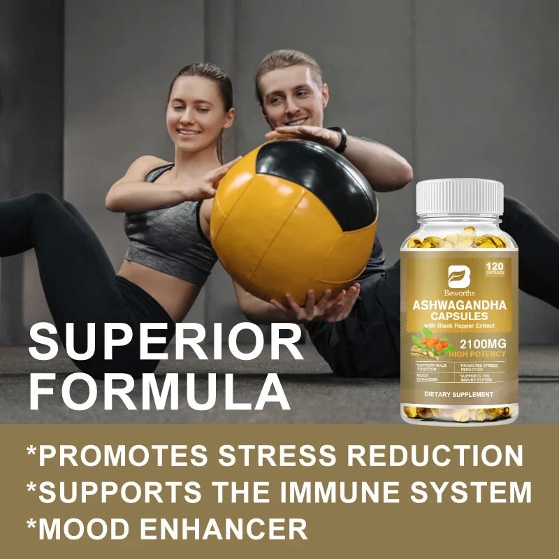 BEWORTHS Ashwagandha Capsules 120ct – Sleep & Mood Support