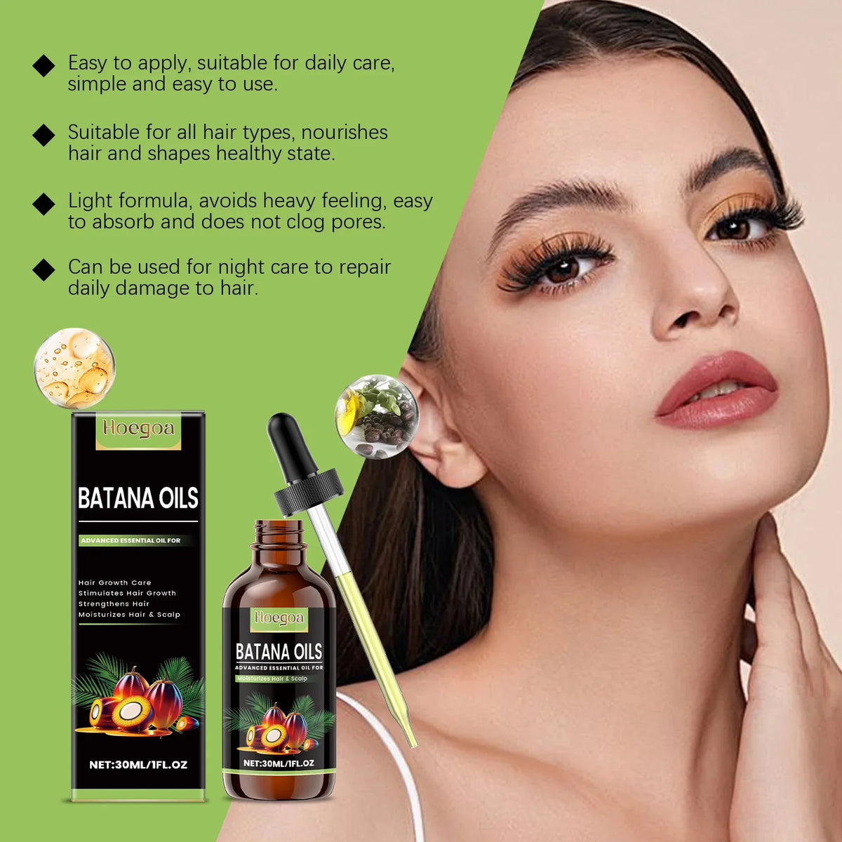 OceAura Batana Oil – Hair Growth, Lash & Brow Nourisher 30ml
