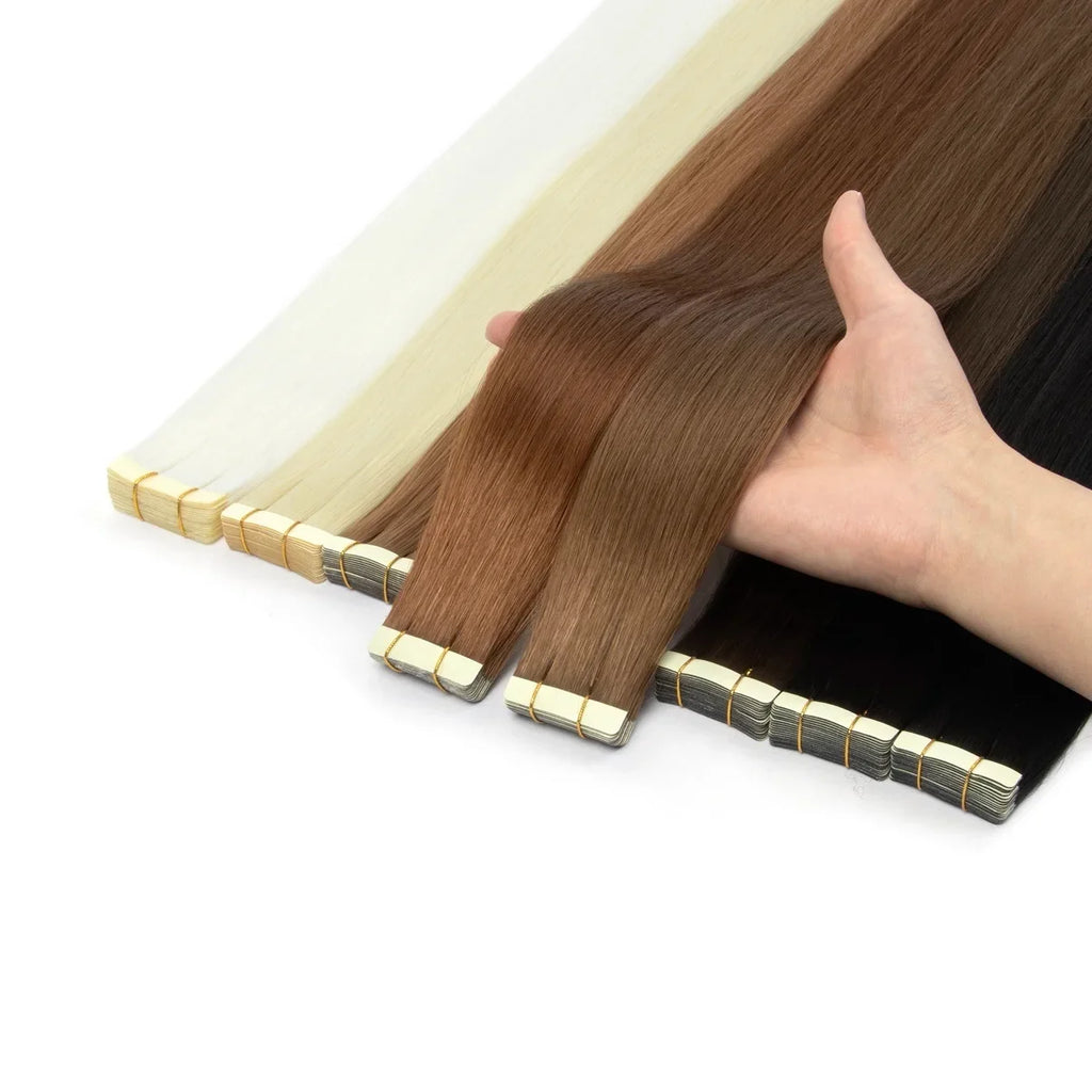 20pc Tape-In Synthetic Hair Extensions – Seamless Skin Weft
