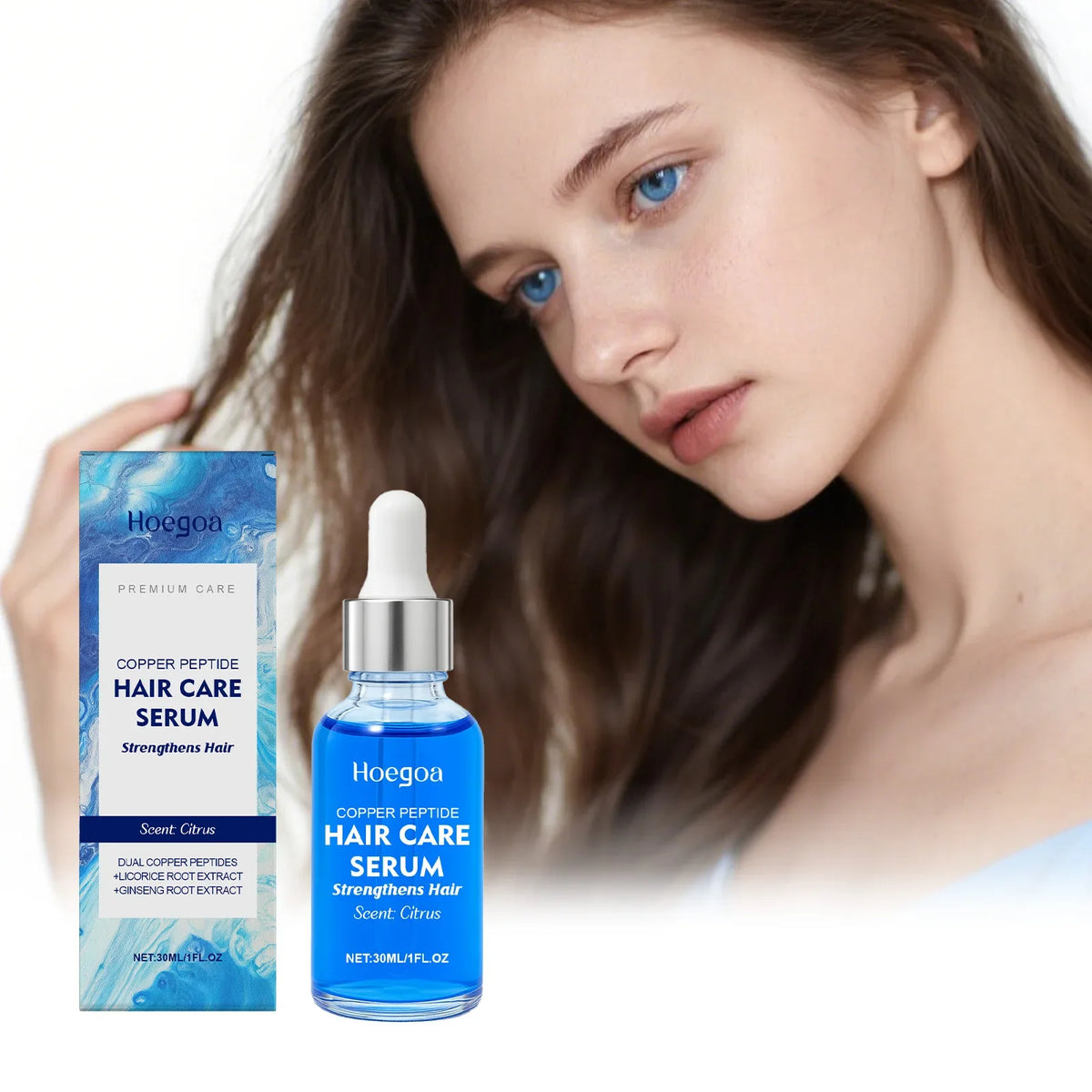 HOEGOA Copper Peptide Hair Growth Serum 30ml – Scalp Essence