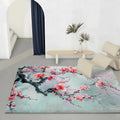 Plum Blossom Flannel Floor Mat – Soft Non-Slip Indoor Rug
