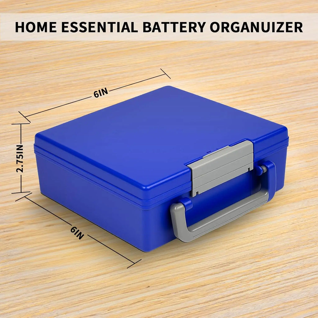 Battery Organizer Storage Box – Holds 72 AA & AAA Batteries