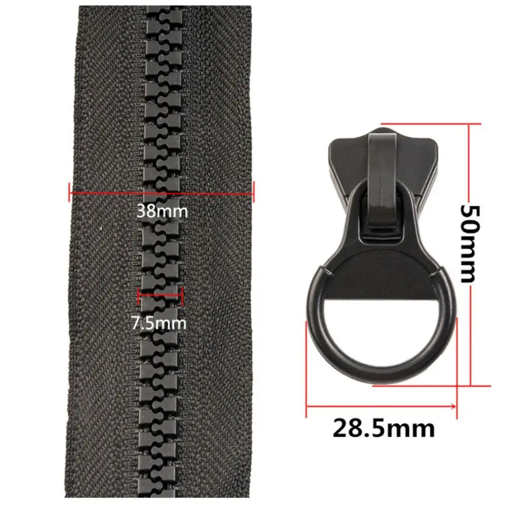 Closed End Resin Zipper with Pull Ring | 7 Sizes – Nickel-Free