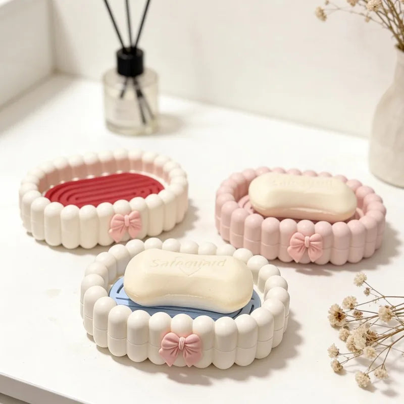 Double Layer Soap Dish with Drainage & Anti-Slip Base | Large