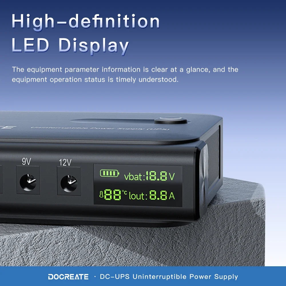 36W DC1036L UPS Uninterruptible Power Supply 5V-24V Output 18650