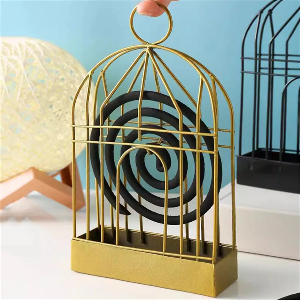 Vintage Wrought Iron Mosquito Coil Holder – Birdcage Rack