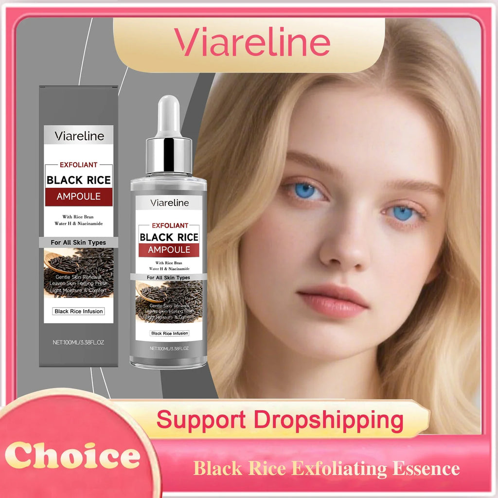 Viareline Black Rice Exfoliating Serum | Pores & Glow 100ml