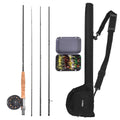 9' Fly Fishing Rod Reel Combo Carry Bag 20 Flies Complete Starter